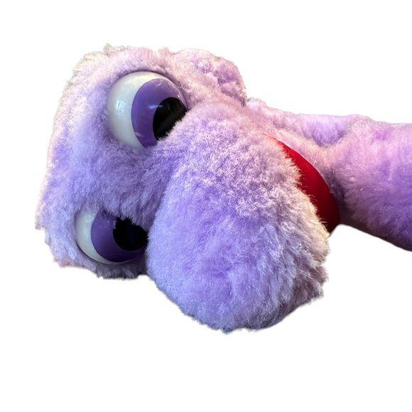 Vintage Snake Around With Rattle Animal Toy Purple Plush Stuffed Animal - Picture 5 of 6